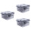 3Pcs Plastic Comb Organizer Grey Durable Storage Box for Barbershop 8