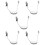 5pcs Chin Strap Cup Belt White Adjustable Polyester 8