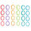 3Pcs Baby Teether Ring Links Assorted Color Rattles Stroller Toys 11