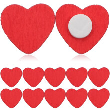 800Pcs Red Wooden Heart Chips for DIY Crafts Valentines Wedding Decor