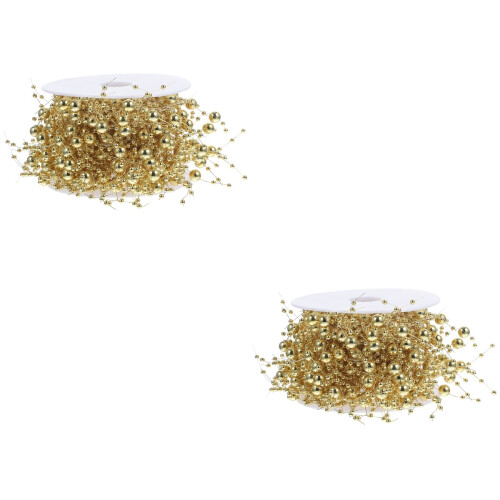 2Rouleaux Perles Dorées Pour Décorations DIY Vase Bouquets Élégants 2
