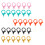 60Pcs Assorted Color Lobster Claw Clasps Durable Plastic Lanyard Hooks 10
