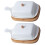 2Pcs Ceramic Butter Plate with Lid White Household Tableware Set 4