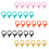 60Pcs Assorted Color Lobster Claw Clasps Durable Plastic Lanyard Hooks 8