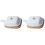 2Pcs Ceramic Butter Plate with Lid White Household Tableware Set 2