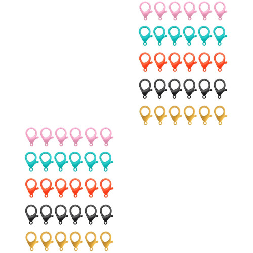 60Pcs Assorted Color Lobster Claw Clasps Durable Plastic Lanyard Hooks 1
