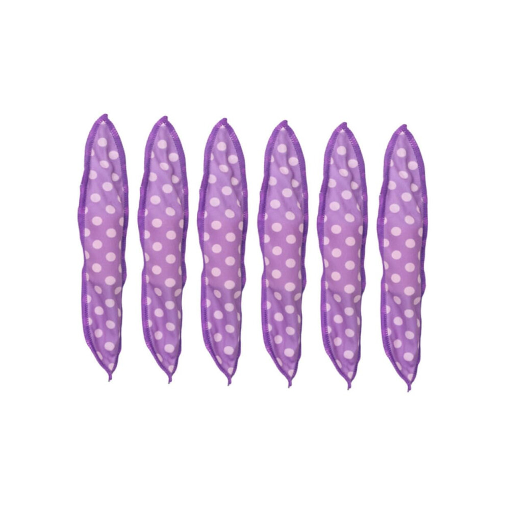 Purple Hair Curlers Set 6Pcs Soft Sponge Hair Rollers Heatless Overnight Curling For Women