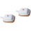 2Pcs Ceramic Butter Plate with Lid White Household Tableware Set 3