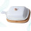 2Pcs Ceramic Butter Plate with Lid White Household Tableware Set 9