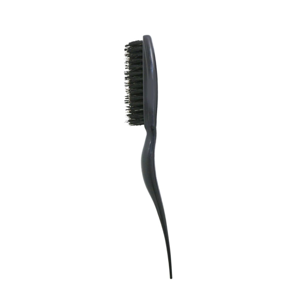 Unisex Boar Bristle Hair Brush Three Row Teasing Comb With Ergonomic Handle For Lasting Volume Boost