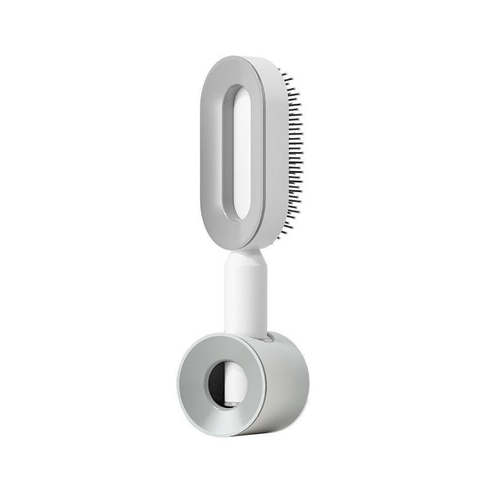 Self Cleaning Hair Brush with OneClick Hair Removal, Detangling Bristles and 3D Air Cushion Massage