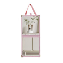 Full Length Mirror with Compact Folding Design, ShatterResistant for Travel and Dance, Pink