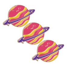 6Stk Space Theme Anstecker Zinklegierung Für Jacke