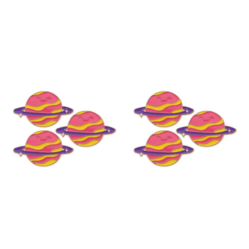 6Stk Space Theme Anstecker Zinklegierung Für Jacke 2