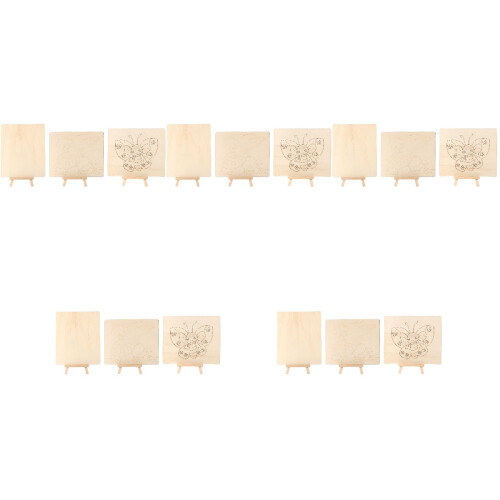 15Sets Beige Kinder Malbrett Holz Mit Stabilem Blanko 2