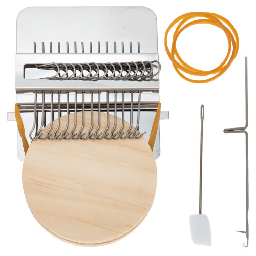 2Sets Mini Webrahmen Khaki Für Kleidung Mending DIY Webstuhl Zubehör