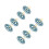8Pcs Blue Multi-Purpose Sock Drying Rack Plastic Anti-Slip Design 2