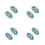 8Pcs Blue Multi-Purpose Sock Drying Rack Plastic Anti-Slip Design 5
