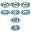 8Pcs Blue Multi-Purpose Sock Drying Rack Plastic Anti-Slip Design 10
