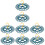 8Pcs Blue Multi-Purpose Sock Drying Rack Plastic Anti-Slip Design 9