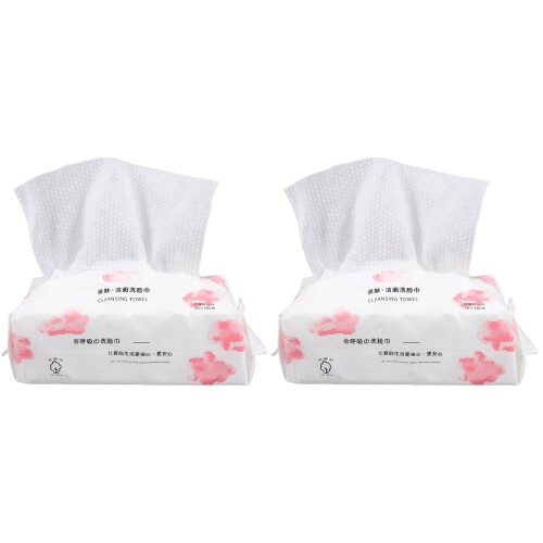 2Paquets Cotons Rouges Jetables Doux Pour Nettoyage Et 1