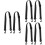 6Pièces Fixation Roller Ski Réglable Résistant Noir 7