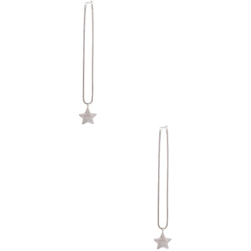 2Pièces Pendentif Étoile Argentée Décoration Intérieur 1