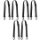 6Pièces Fixation Roller Ski Réglable Résistant Noir 4
