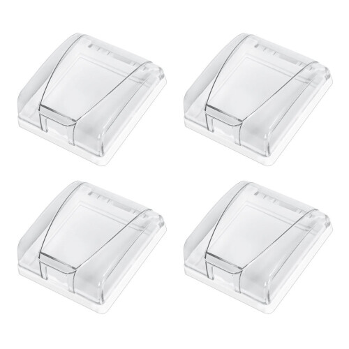 12Pièces Caches Prises Étanches Pièce Transparent Usage Facile