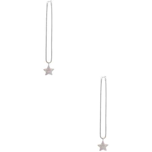 2Pièces Pendentif Étoile Argentée Décoration Intérieur 2