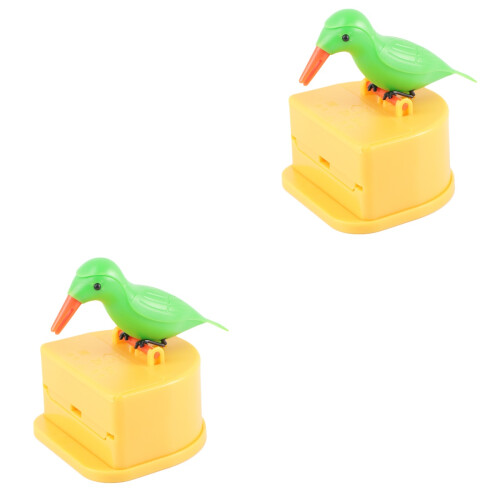 2Pièces Range Cure-Dents Vert Pop-Up Pour Café Restaurant Usage 2