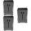 3Pièces Boîte Noire Rangement Ciseaux Salon Stable Et 4