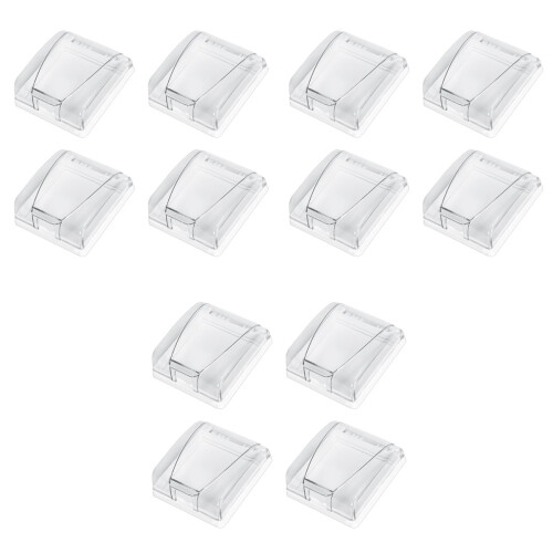 12Pièces Caches Prises Étanches Pièce Transparent Usage Facile 2