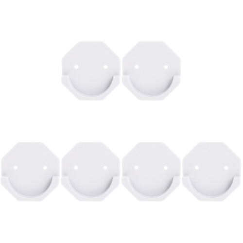 6Pièces Fixation Tringle ABS Usage Simple 2