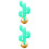 2Pcs Creative Green Inflatable Cactus Decor Lightweight PVC Beach Toy 5