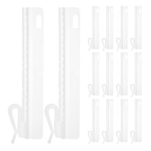 60Pcs Pinch Pleat Curtain Clips - 3Inch White Adjustable Plastic Hooks