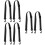 6Pièces Fixation Roller Ski Réglable Résistant Noir 8