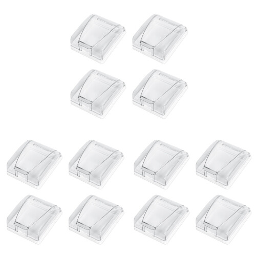 12Pièces Caches Prises Étanches Pièce Transparent Usage Facile 1