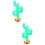 2Pcs Creative Green Inflatable Cactus Decor Lightweight PVC Beach Toy 7