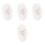 4Pièces Oreilles En Silicone Blanches Pour Cours Anatomie 7