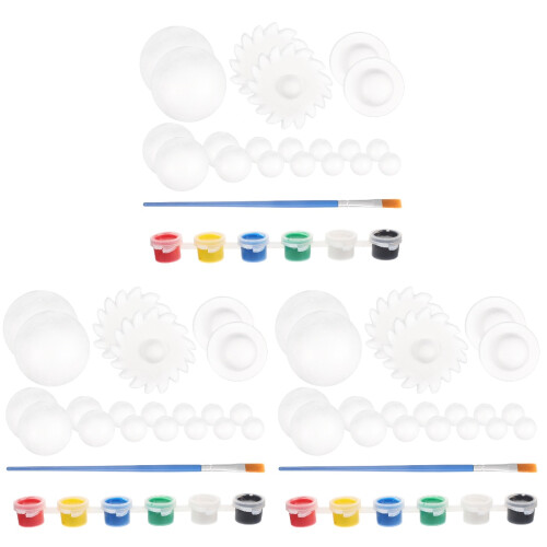 6Sets Smooth Surface Solar System Craft Foam Balls for DIY Ornaments 1