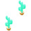2Pcs Creative Green Inflatable Cactus Decor Lightweight PVC Beach Toy 3