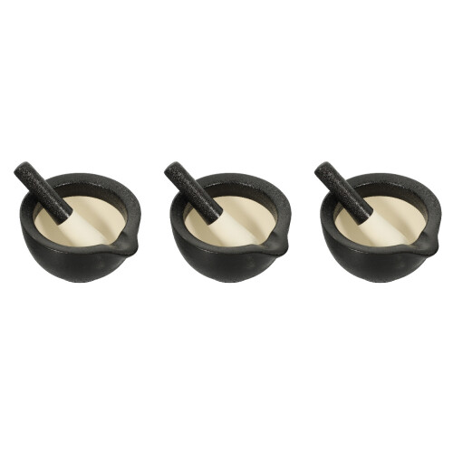 3Ensembles Pilon Mortier Noir Résistant Pour Broyage 2