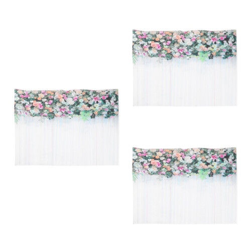 3Pcs Wedding Flower Backdrop Assorted Color Photography Cloth 2