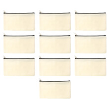 30Pcs Black Canvas Pen Pouches Zipper Pencil and Cosmetic Bags