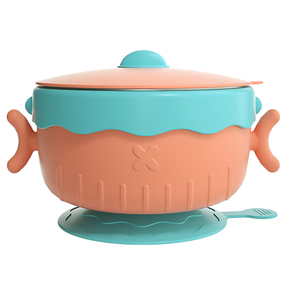 Villcase 3Pcs Pink Baby Feeding Bowls Suction Base Detachable Insulation Bowls