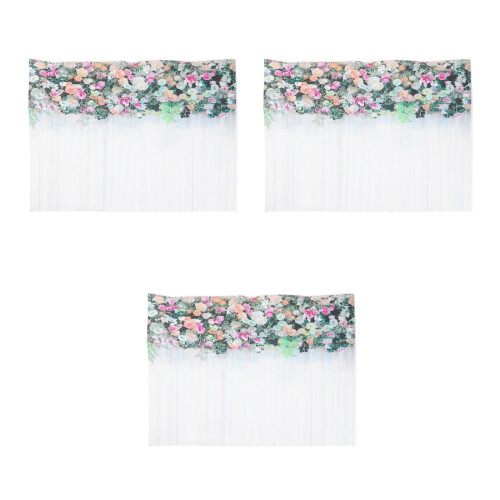 3Pcs Wedding Flower Backdrop Assorted Color Photography Cloth 1