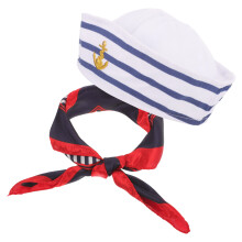 Sailor Hat And Scarf Set Cosplay Captain Costume Accessory