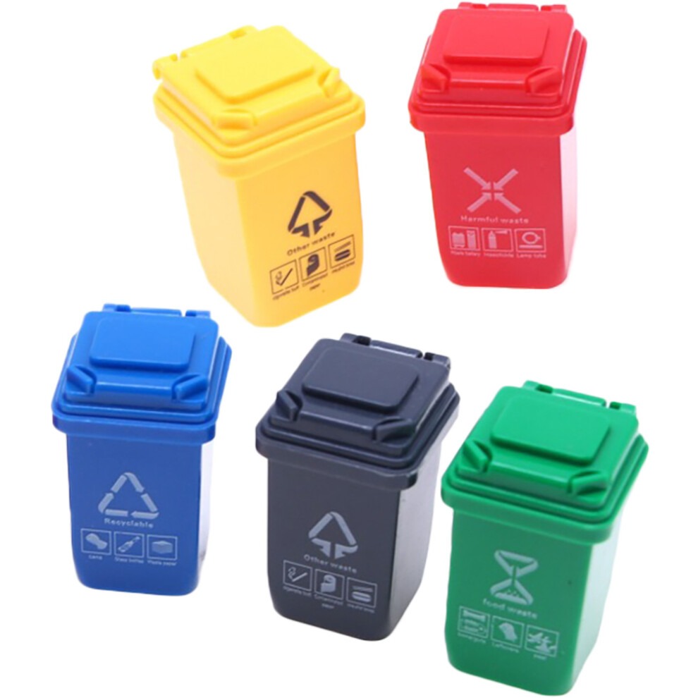 Photos - Other Toys 10 Pcs Miniature Doll House Trash Can Garbage Containers Prop