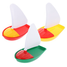 5 Sets Mini Plastic Floating Sailboat Bath Toys For Kids